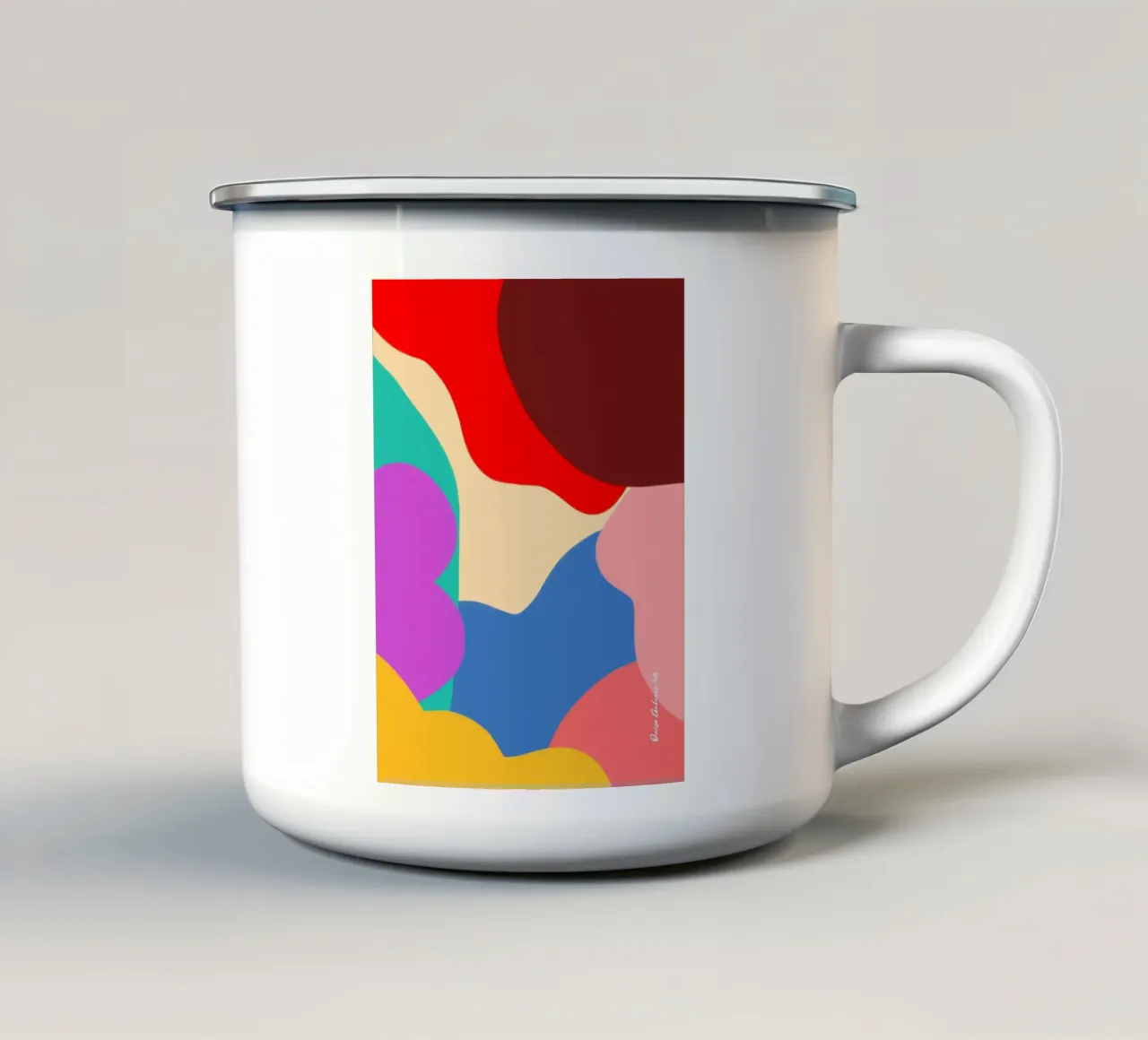 Dancing Shapes tazza in smalto da Mike Leymi