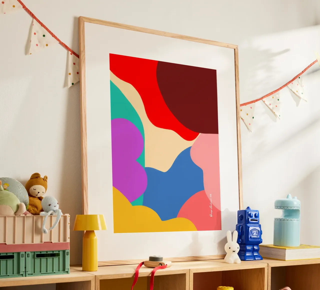 Dancing Shapes poster van Mike Leymi