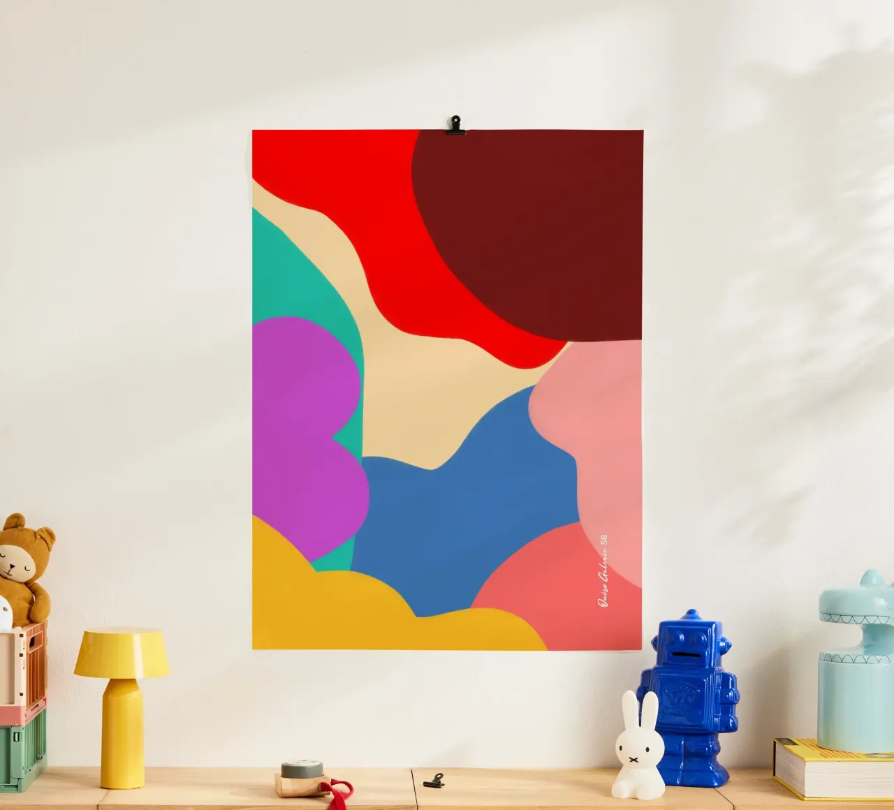 Dancing Shapes poster van Mike Leymi
