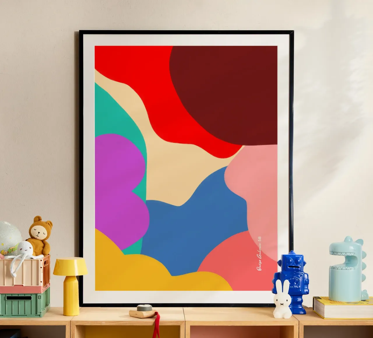Dancing Shapes poster van Mike Leymi