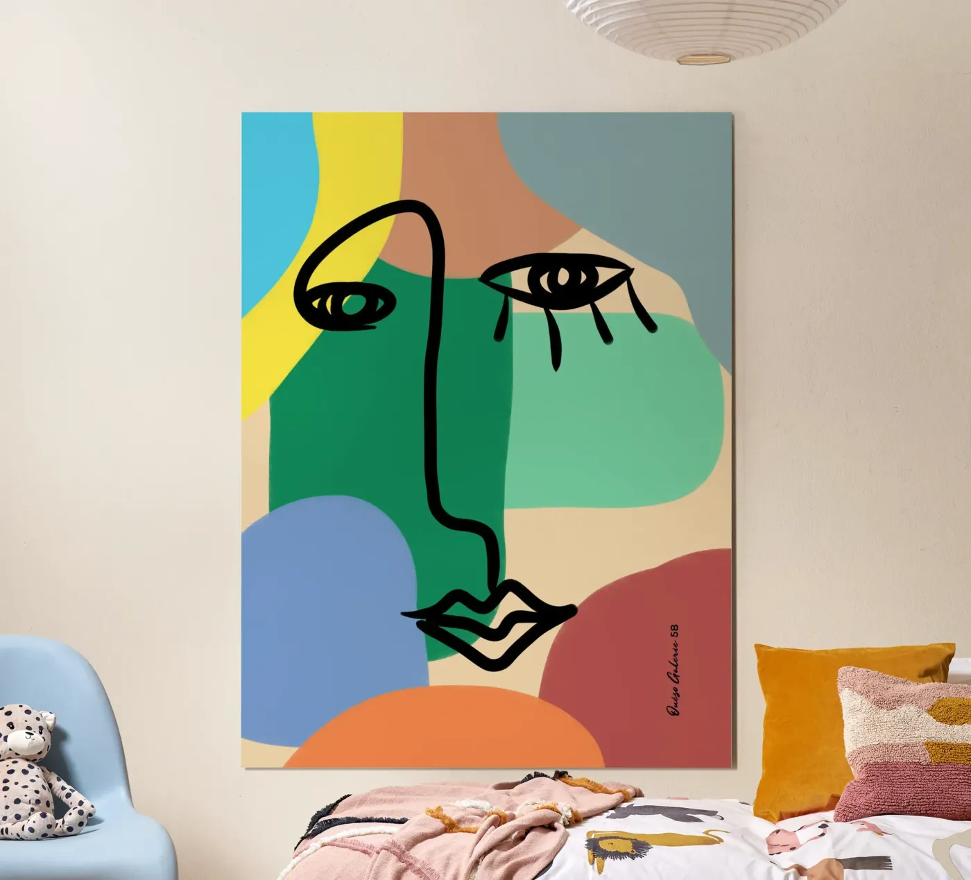 Vivid Collage poster van Mike Leymi