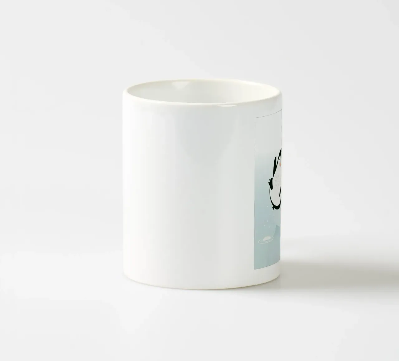 Due pinguini che giocano in acqua tazza in ceramica da namosh