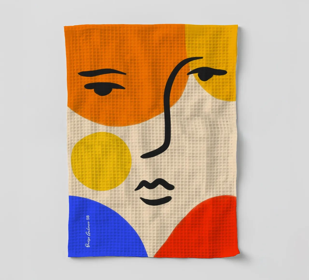 Bold Blooms tea towel by Mike Leymi