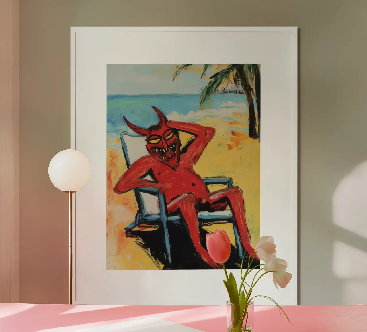 Red Devil on the Beach | Auguri per le vacanze poster da Autofocus