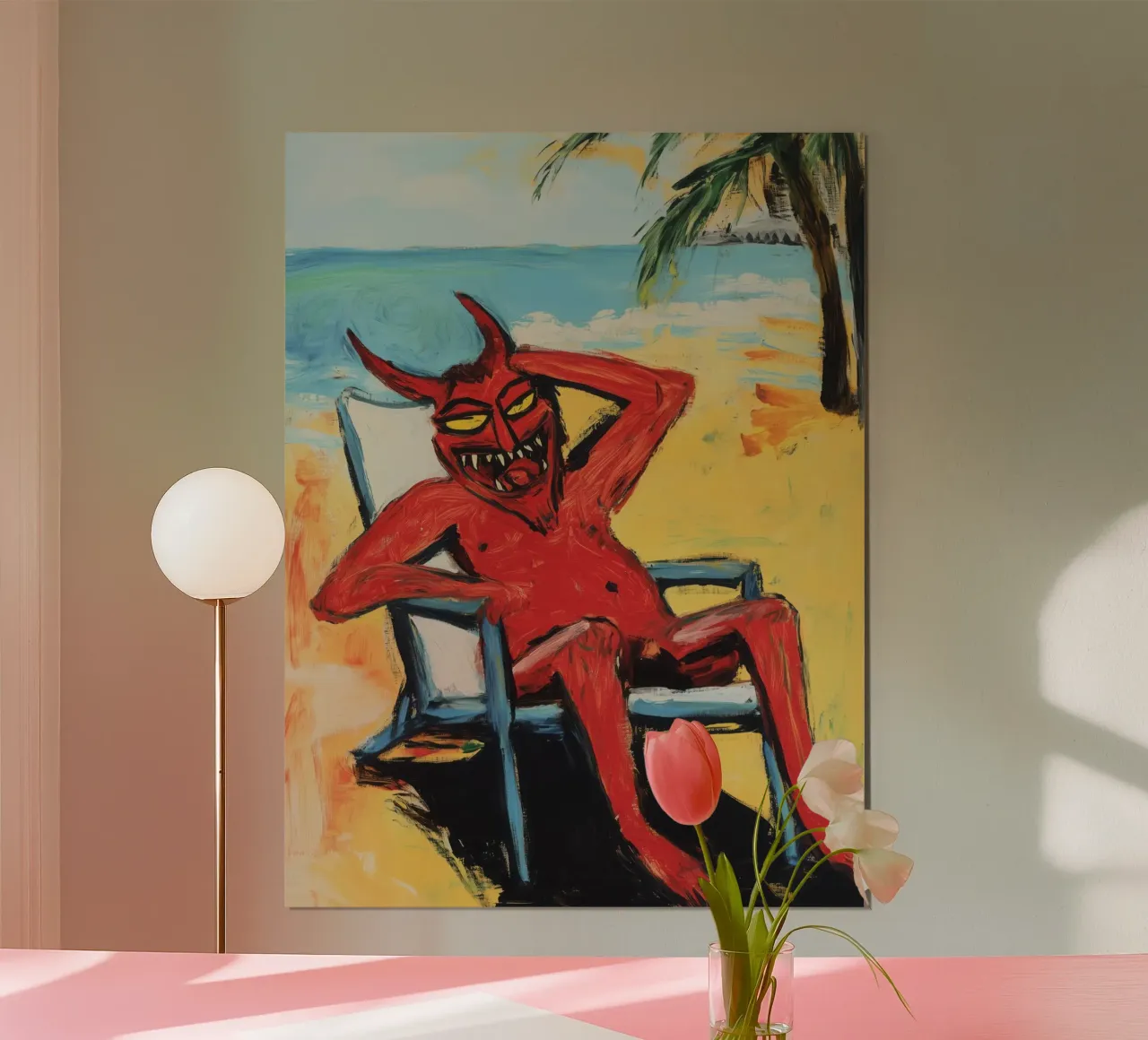 Red Devil on the Beach | Auguri per le vacanze poster da Autofocus