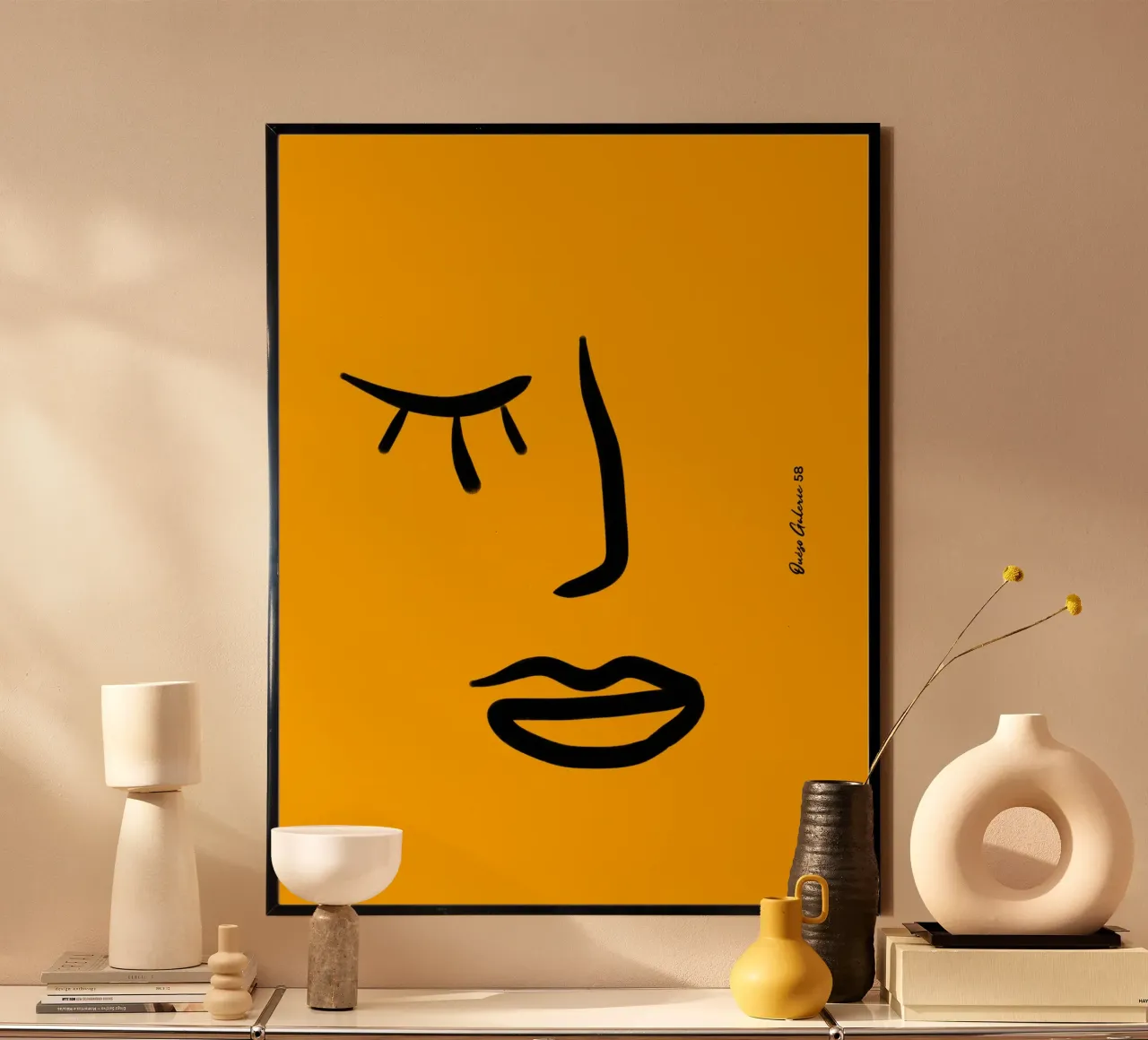 Color Jazz poster con telaio in alluminio da Mike Leymi