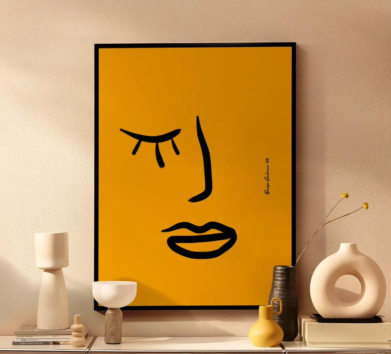 Color Jazz poster con telaio in alluminio da Mike Leymi