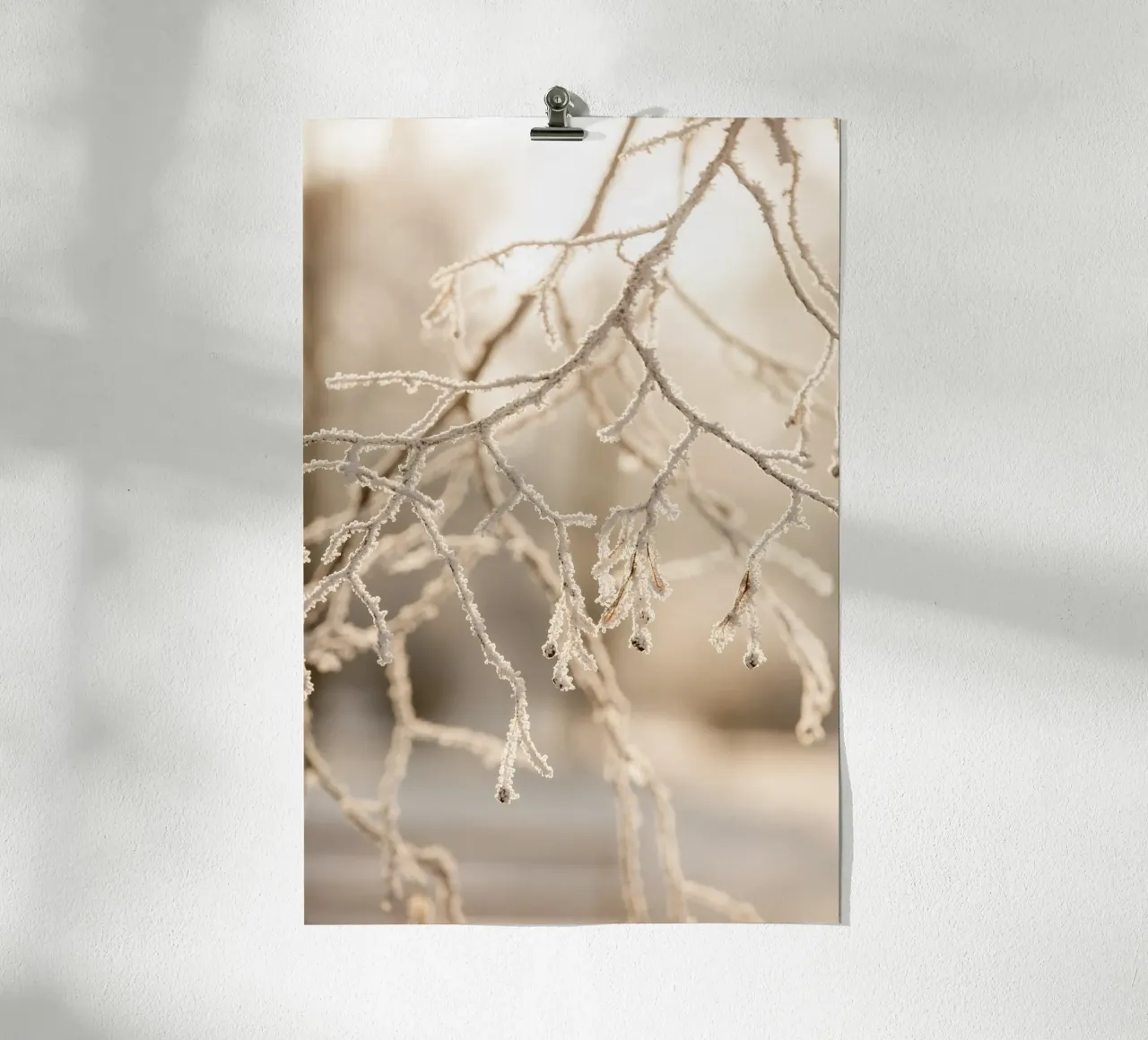 Hoarfrost 2 poster with plastic frame by Mareike Böhmer Photography