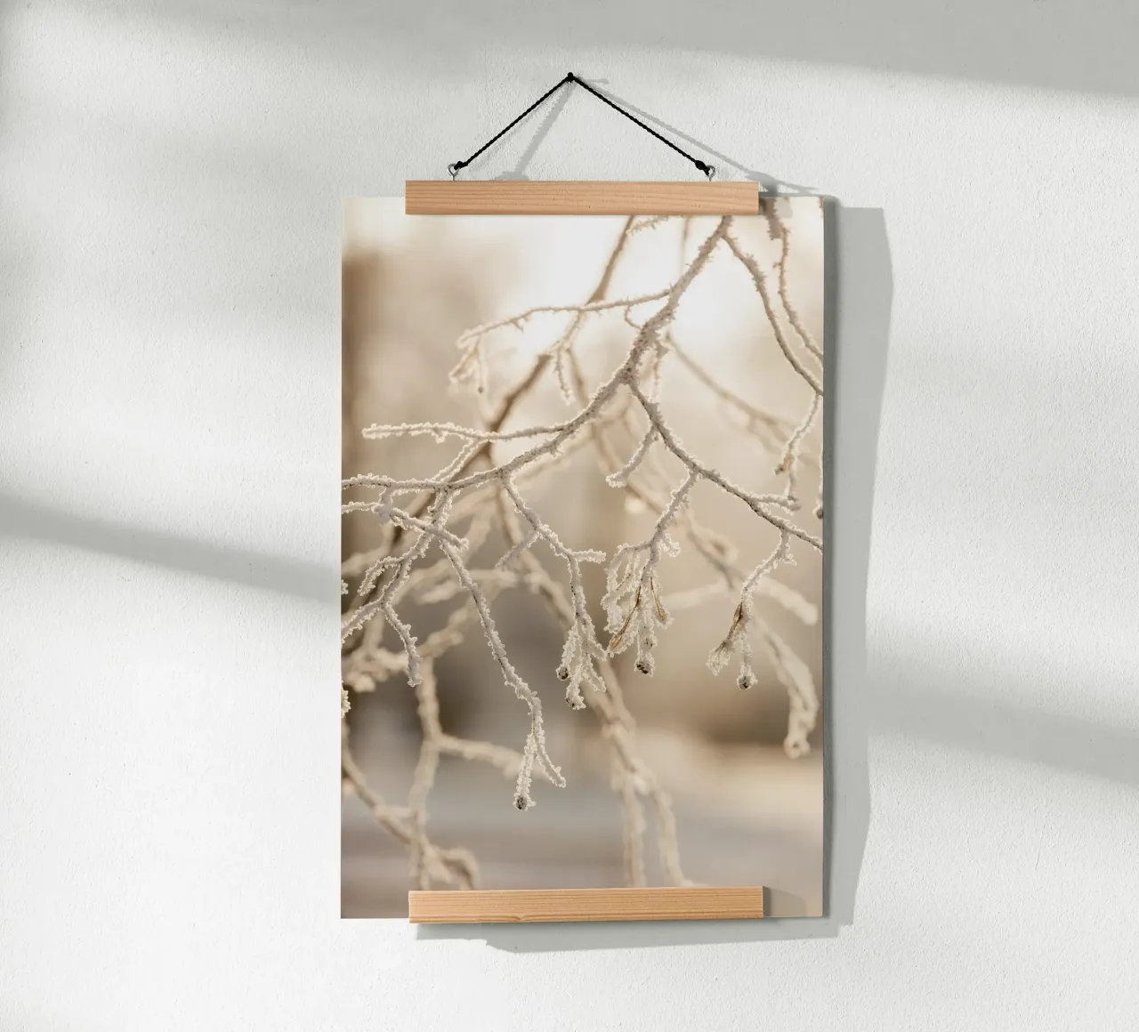 Hoarfrost 2 poster with plastic frame by Mareike Böhmer Photography