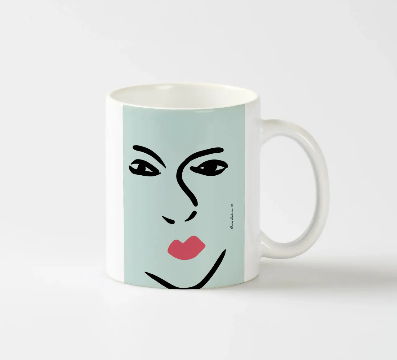Flowing Lines tazza in ceramica da Mike Leymi