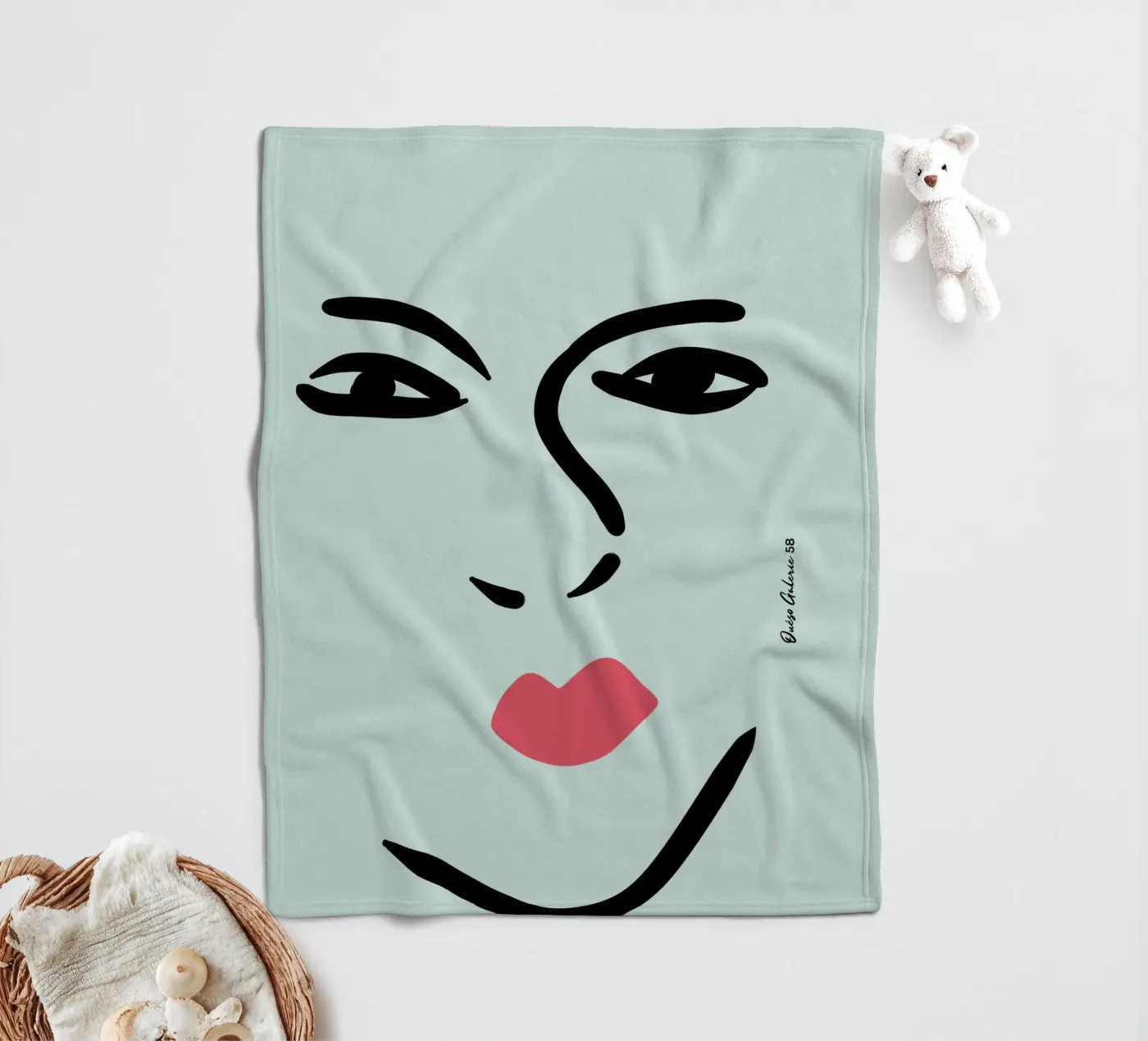 Flowing Lines Fleecedecke von Mike Leymi