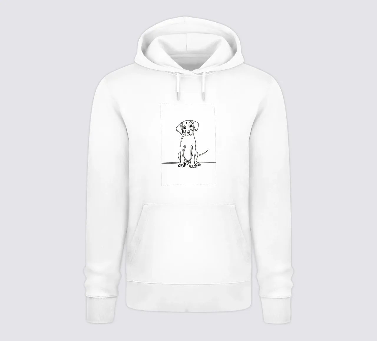 Disegno artistico lineare del cane Rhodesian ridgeback felpa con cappuccio da WijdevenDesign