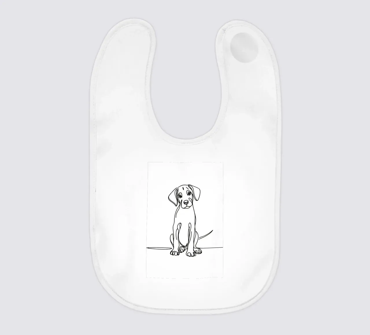 Rhodesian Ridgeback Hund Line Art Zeichnung Babylätzchen von WijdevenDesign