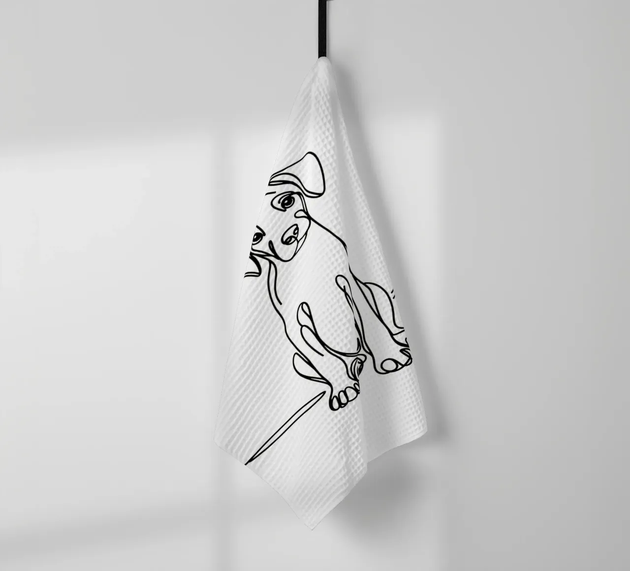 Chien de Rhodésie Ridgeback Dessin au trait torchon de WijdevenDesign