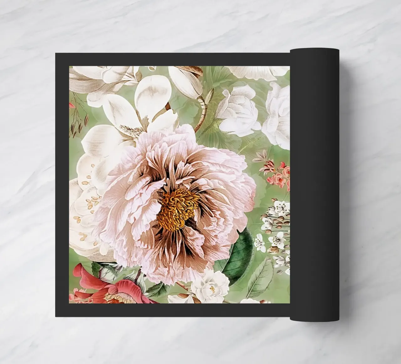 Giardino di peonie, camelie e fiori selvatici di colore bianco zerbino da Flower Garden - Uta Naumann