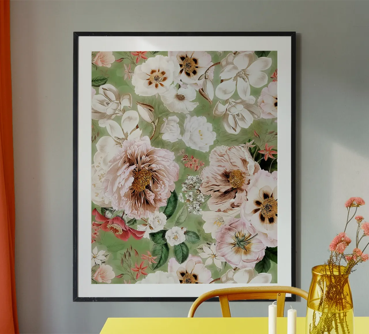 Giardino di peonie, camelie e fiori selvatici di colore bianco carta hahnemühle da Flower Garden - Uta Naumann