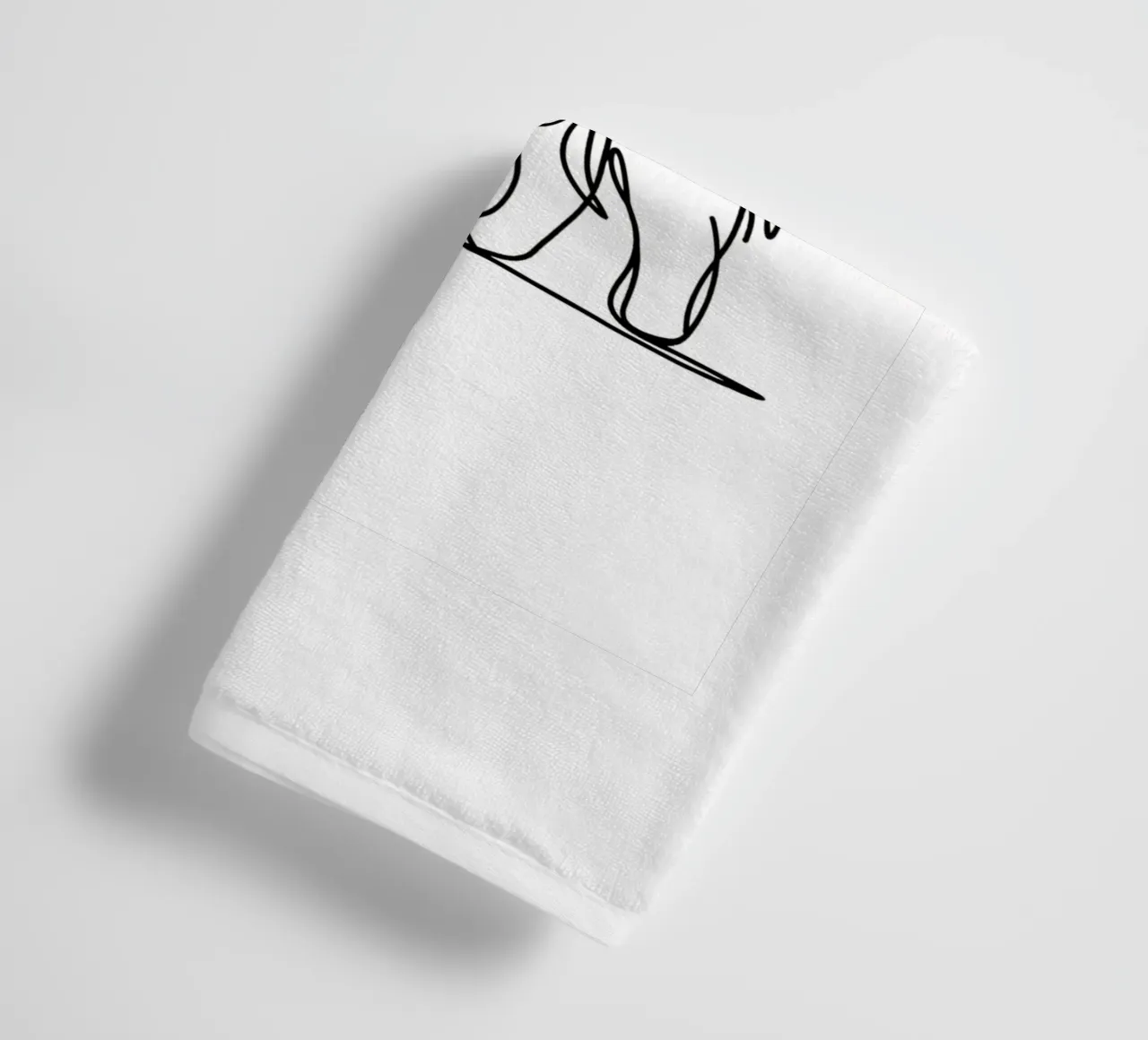 Chien samoyède Dessin au trait serviette de bain de WijdevenDesign
