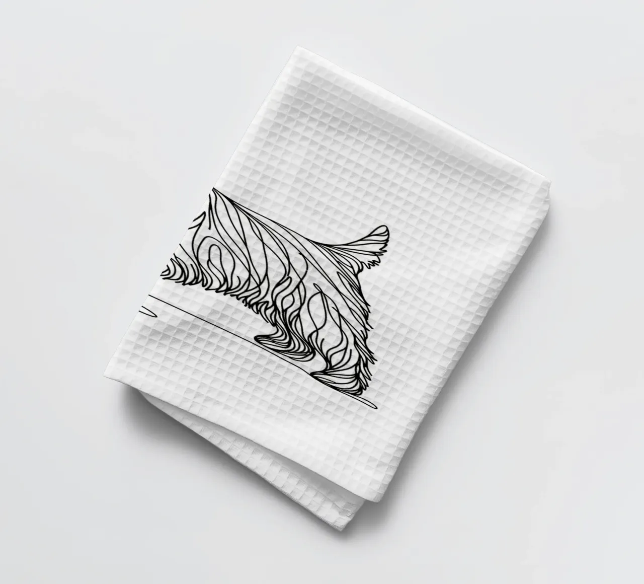 Chien West Highland white terrier Dessin au trait torchon de WijdevenDesign