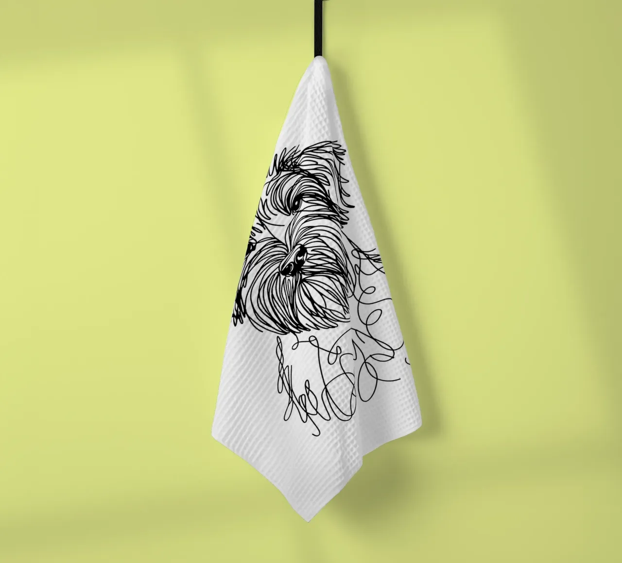 Chien Griffon à poil dur Dessin au trait torchon de WijdevenDesign