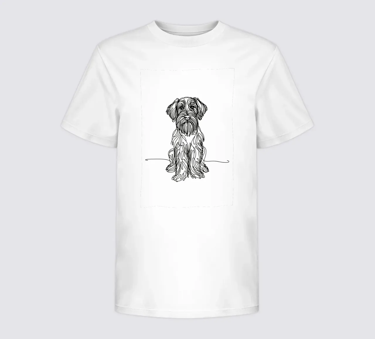 Cane Griffone a pelo corto Disegno artistico lineare t-shirt bambini da WijdevenDesign