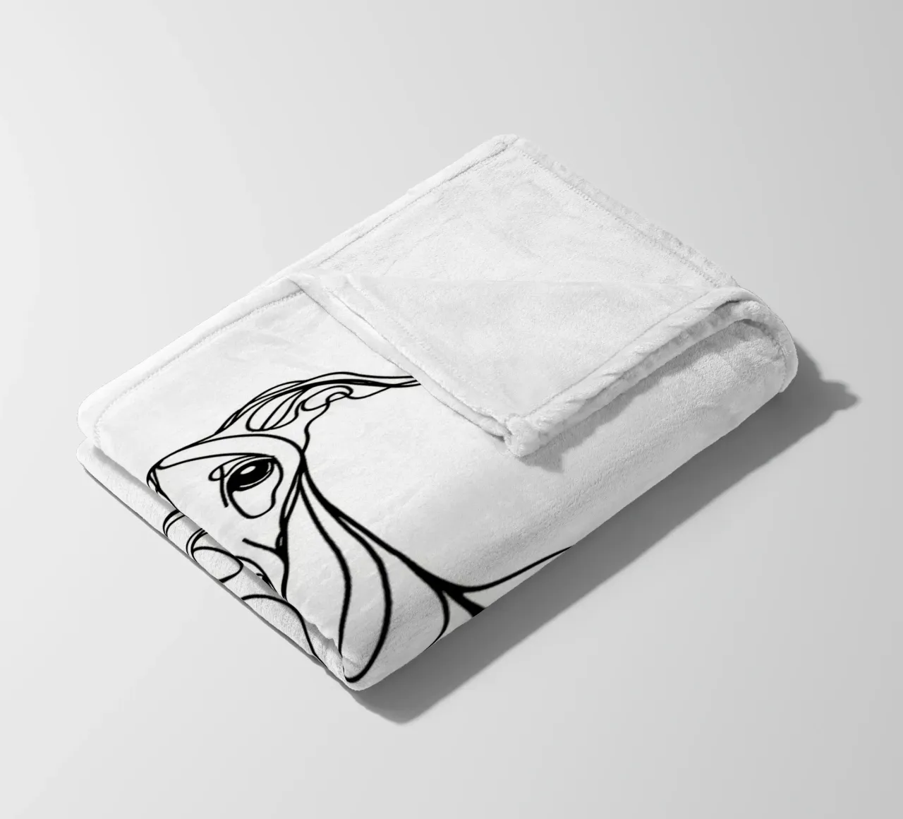 Chien Whippet Dessin au trait plaid polaire de WijdevenDesign