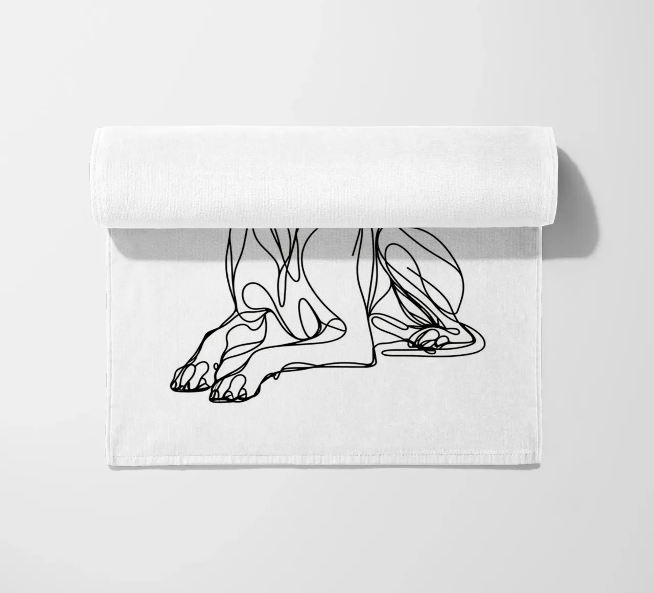 Chien Whippet Dessin au trait serviette de plage de WijdevenDesign