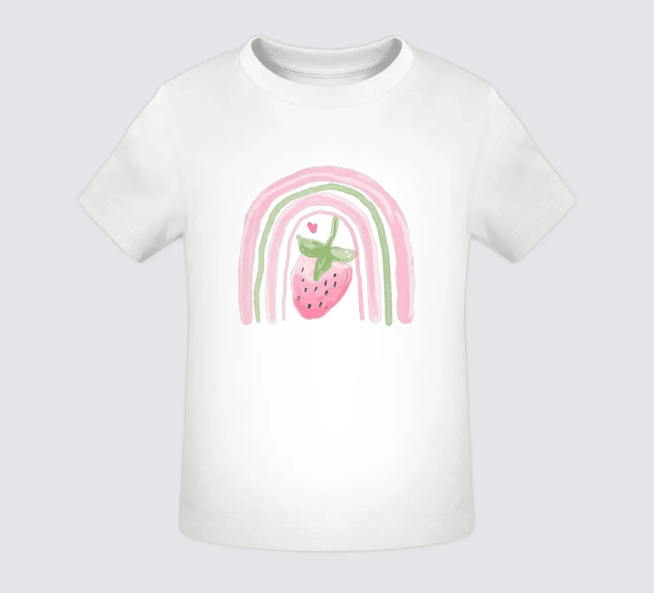 Carina la fragola arcobaleno maglietta neonato da Little Lola