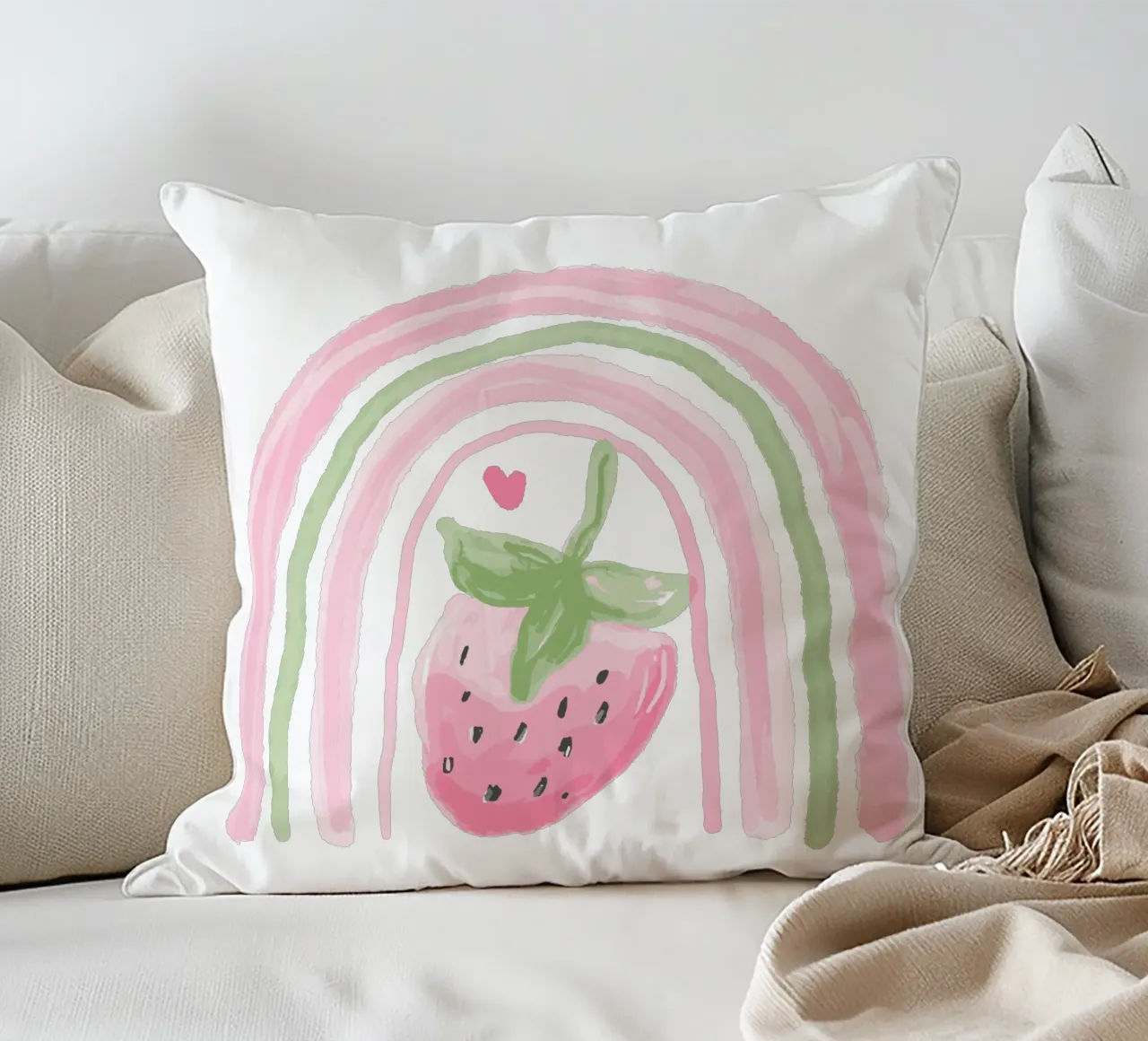 Carina la fragola arcobaleno cuscino da Little Lola