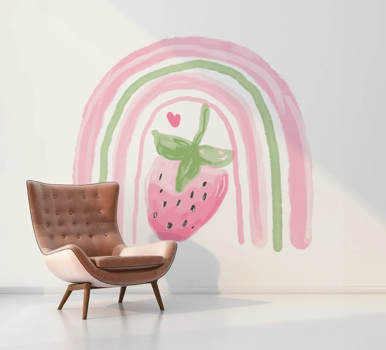 Cute Rainbow Strawberry photo wallpaper by Little Lola