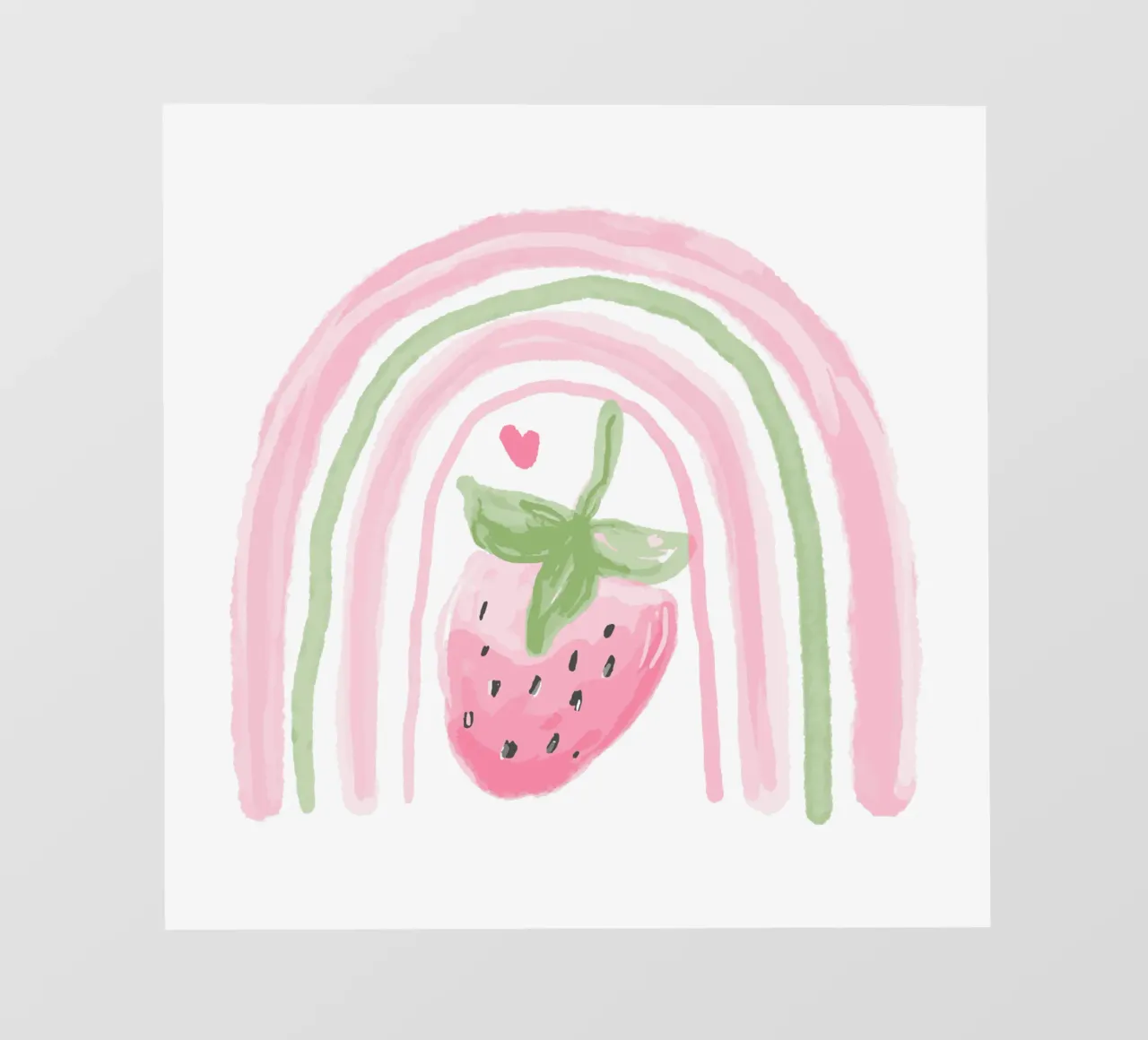 Cute Rainbow Strawberry photo wallpaper by Little Lola