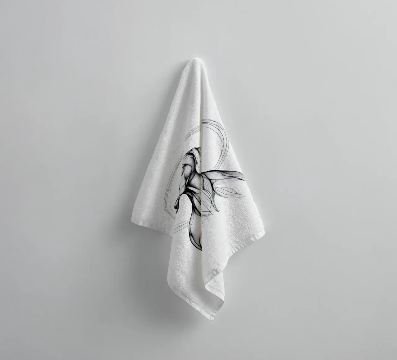 Chien Vizsla Dessin au trait serviette de bain de WijdevenDesign