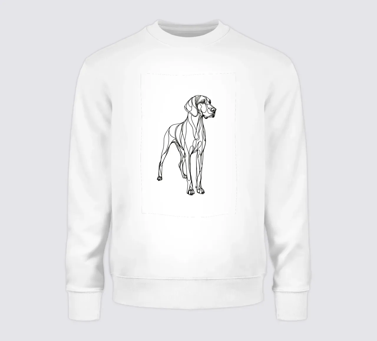 Chien Vizsla Dessin au trait sweat de WijdevenDesign