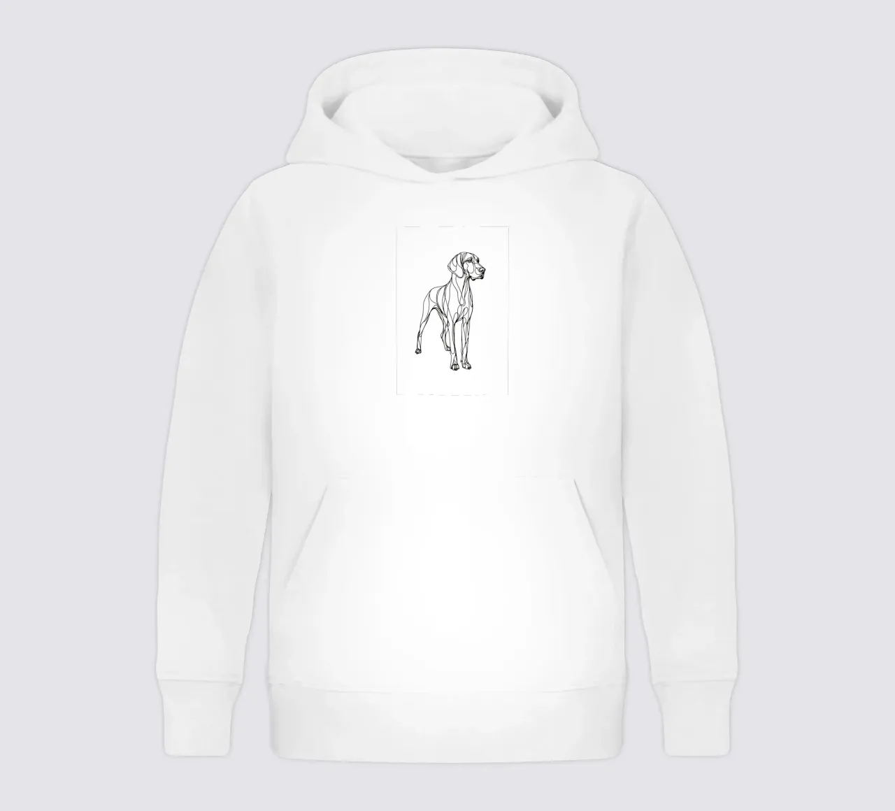 Vizsla Dog Line Art Drawing kids hoodie by WijdevenDesign
