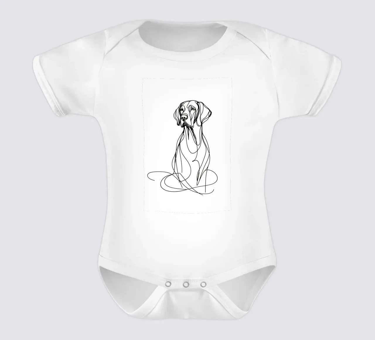Chien Vizsla Dessin au trait body bébé de WijdevenDesign