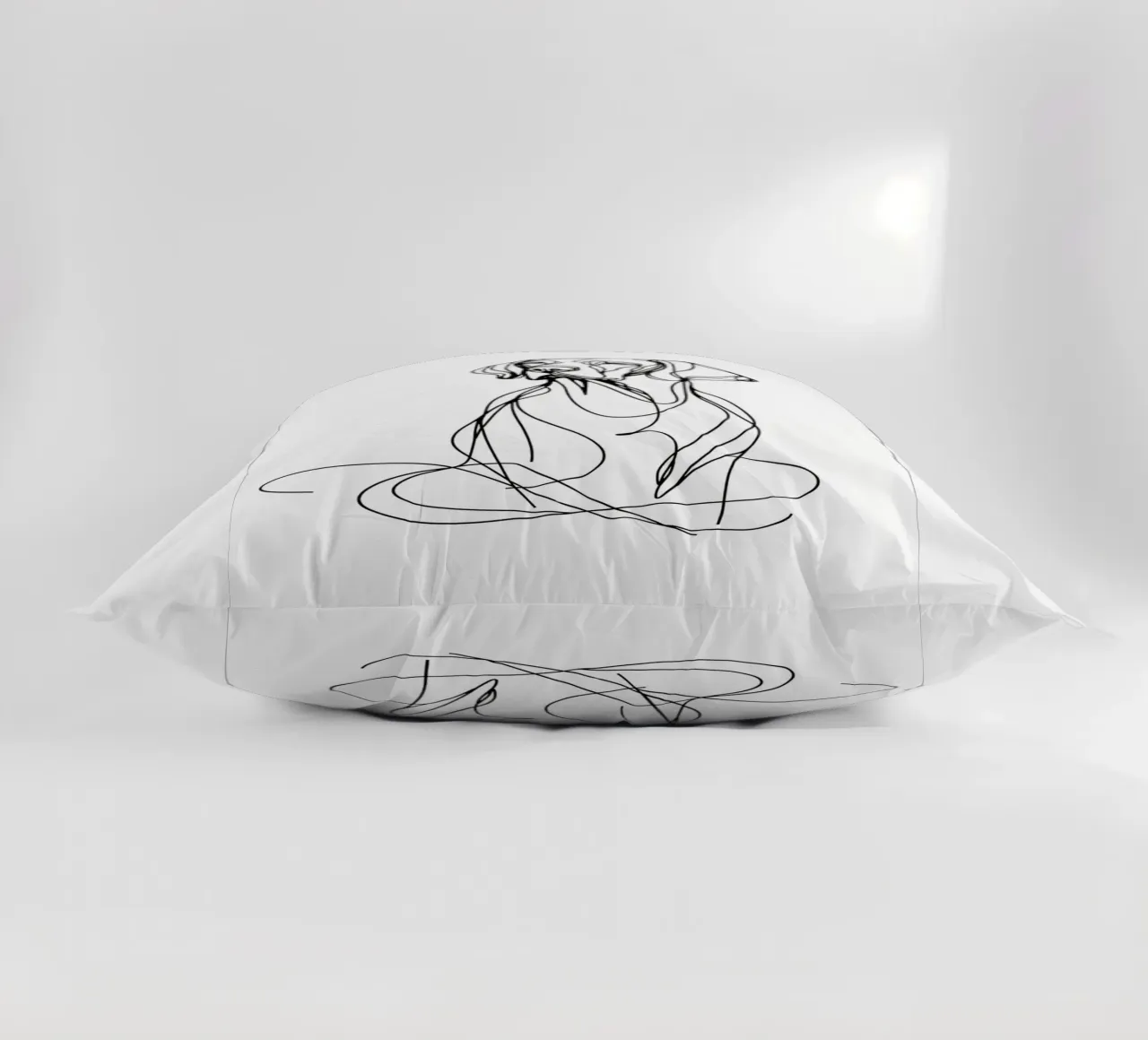 Disegno artistico lineare del cane Vizsla cuscino da WijdevenDesign