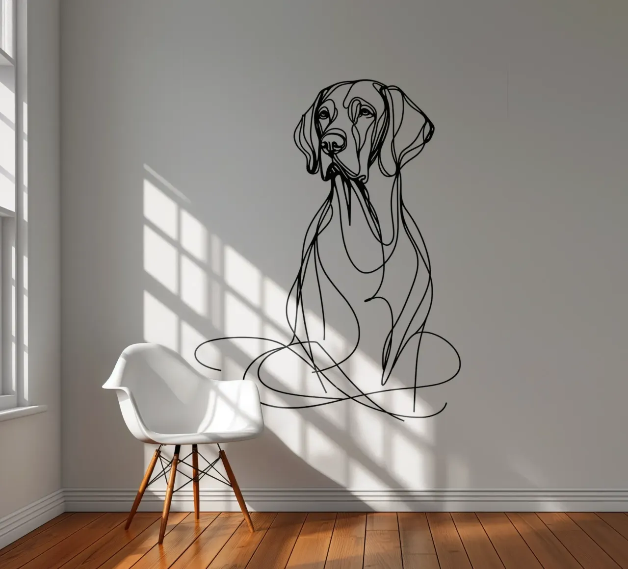 Vizsla Dog Line Art Drawing photo wallpaper by WijdevenDesign