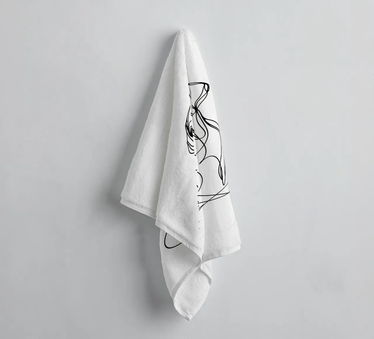 Chien Vizsla Dessin au trait serviette de bain de WijdevenDesign