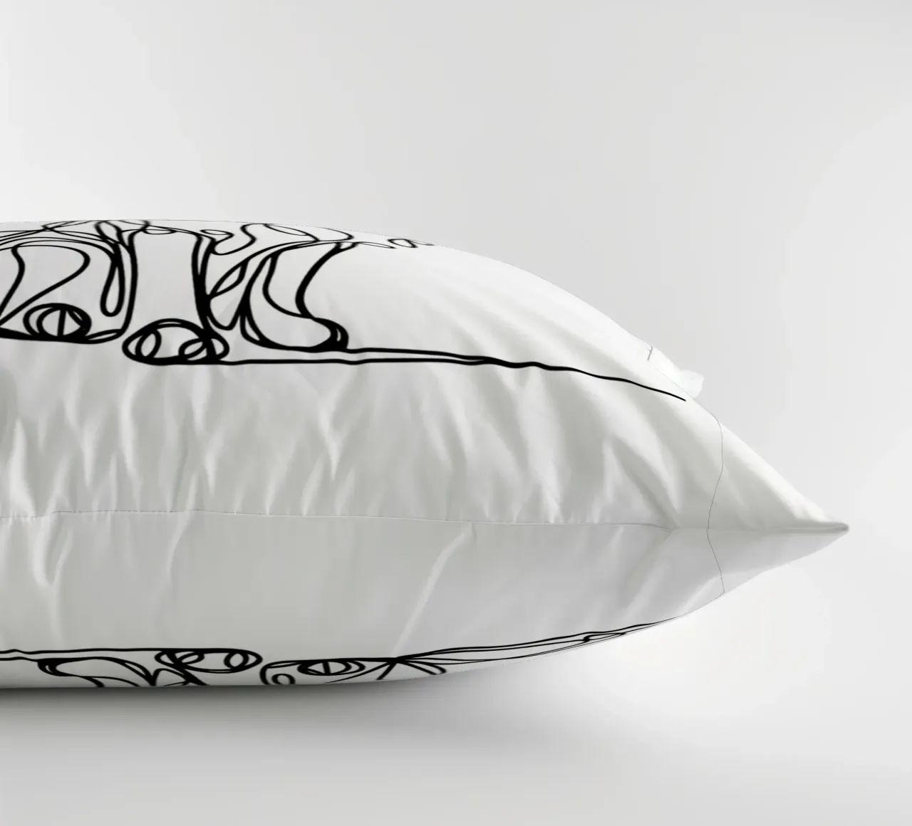 Nova Scotia Duck Tolling Retriever Dog Line Art Drawing decorative cushion by WijdevenDesign