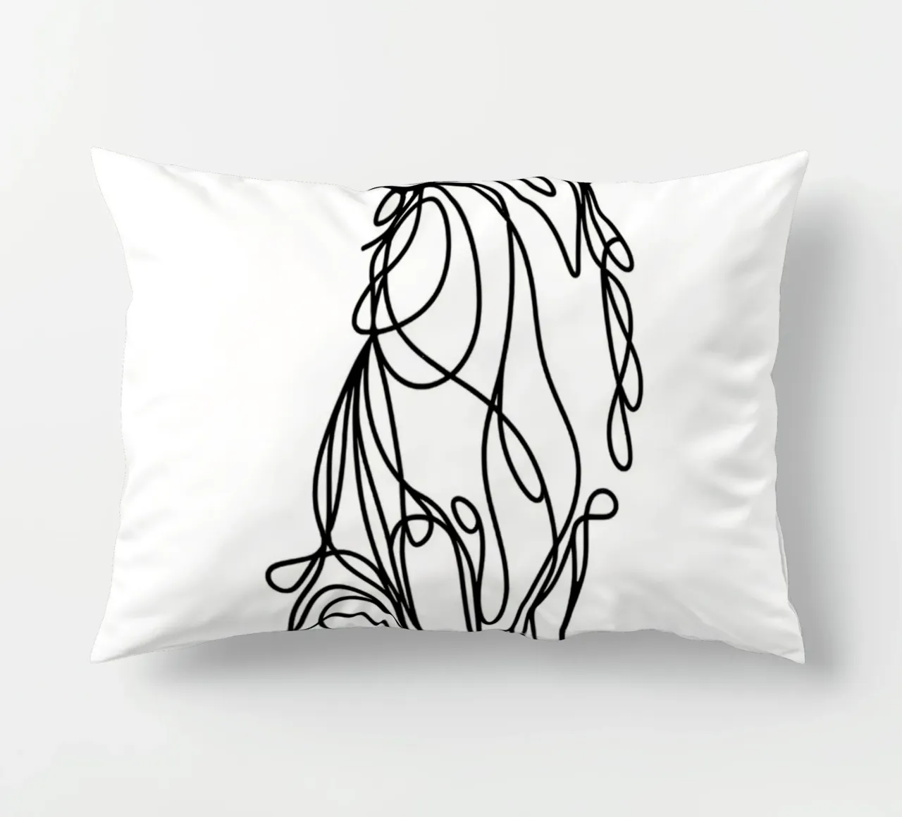 Nova Scotia Duck Tolling Retriever Dog Line Art Drawing decorative cushion by WijdevenDesign