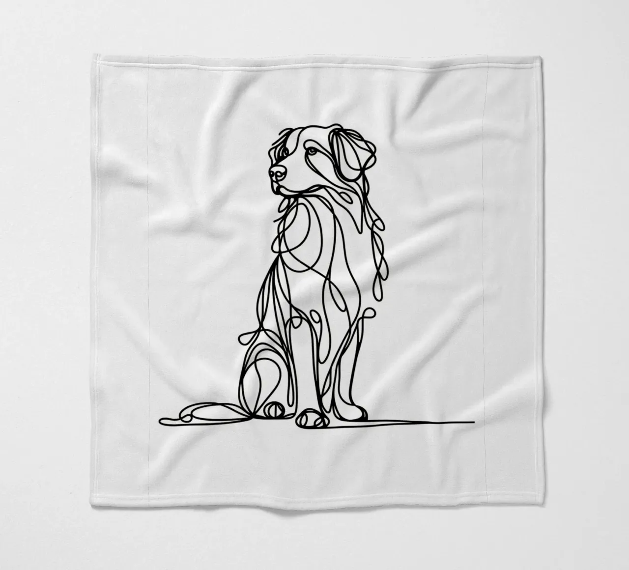 Nova Scotia Duck Tolling Retriever Dog Dessin au trait plaid polaire de WijdevenDesign
