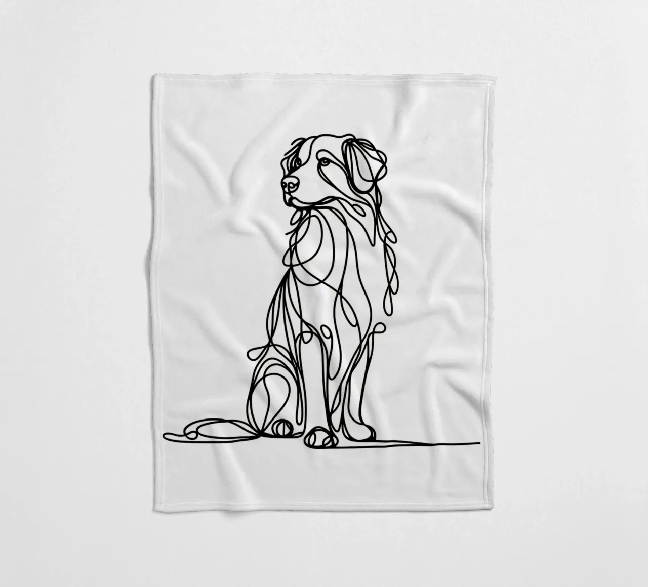 Nova Scotia Duck Tolling Retriever Dog Dessin au trait plaid polaire de WijdevenDesign
