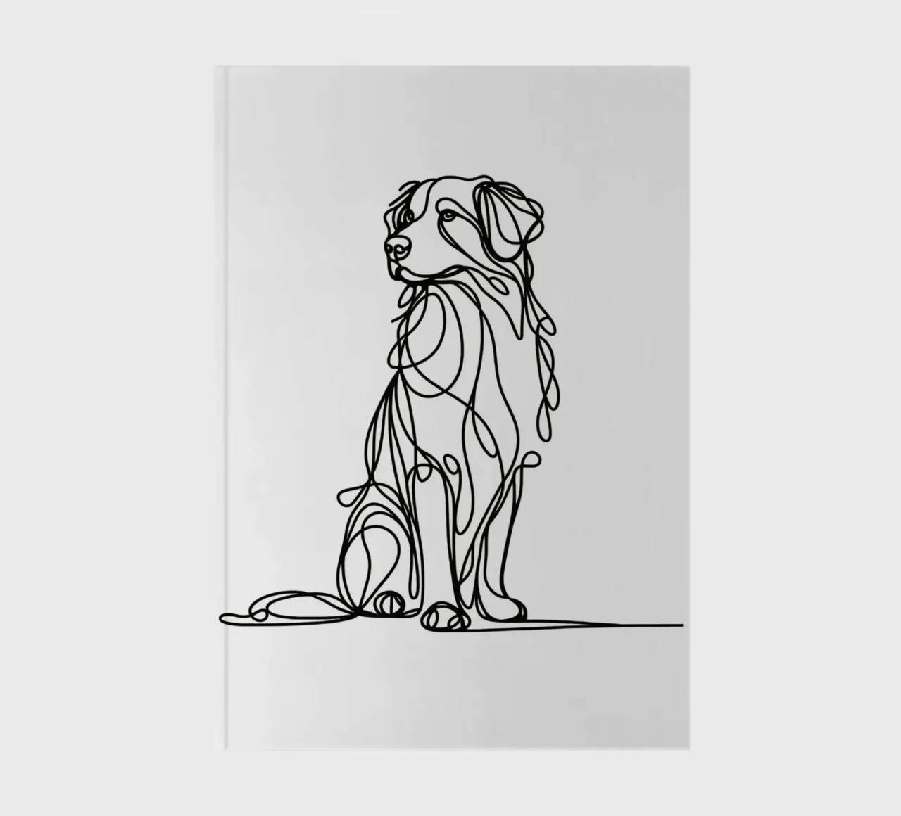 Nova Scotia Duck Tolling Retriever Dog Line Art Drawing notebook by WijdevenDesign