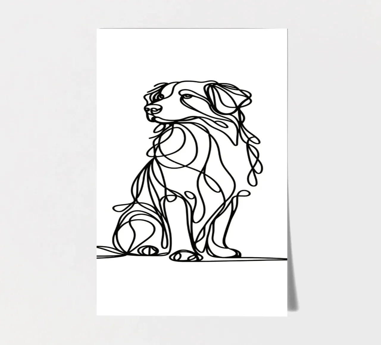 Nova Scotia Duck Tolling Retriever Dog Dessin au trait planche autocollant de WijdevenDesign