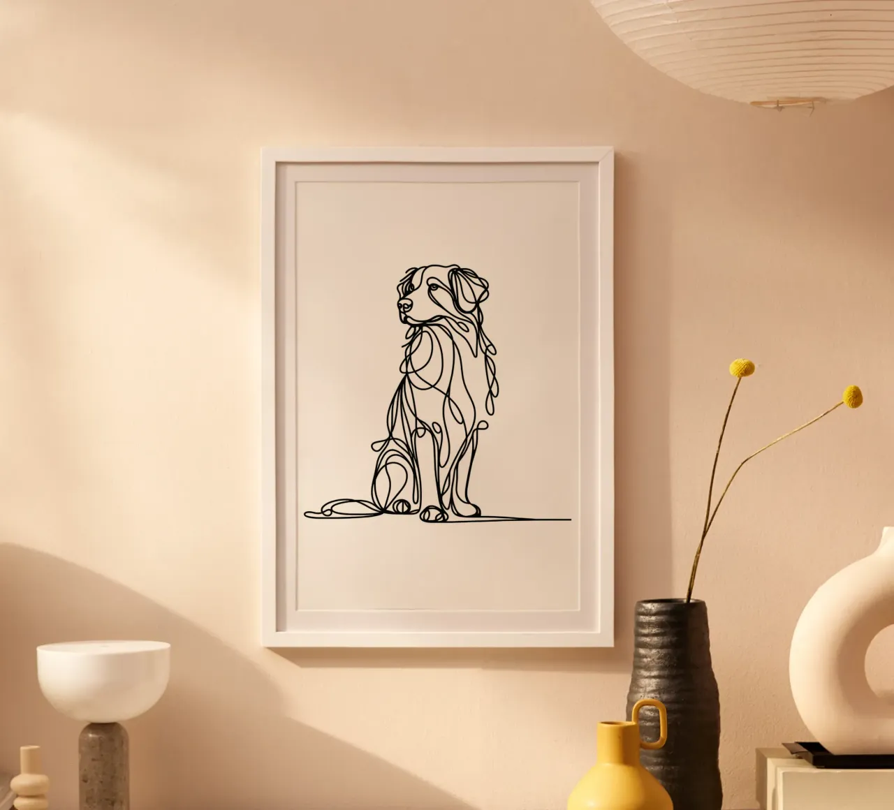 Nova Scotia - Cane da riporto della Nuova Scozia Disegno artistico lineare poster da WijdevenDesign