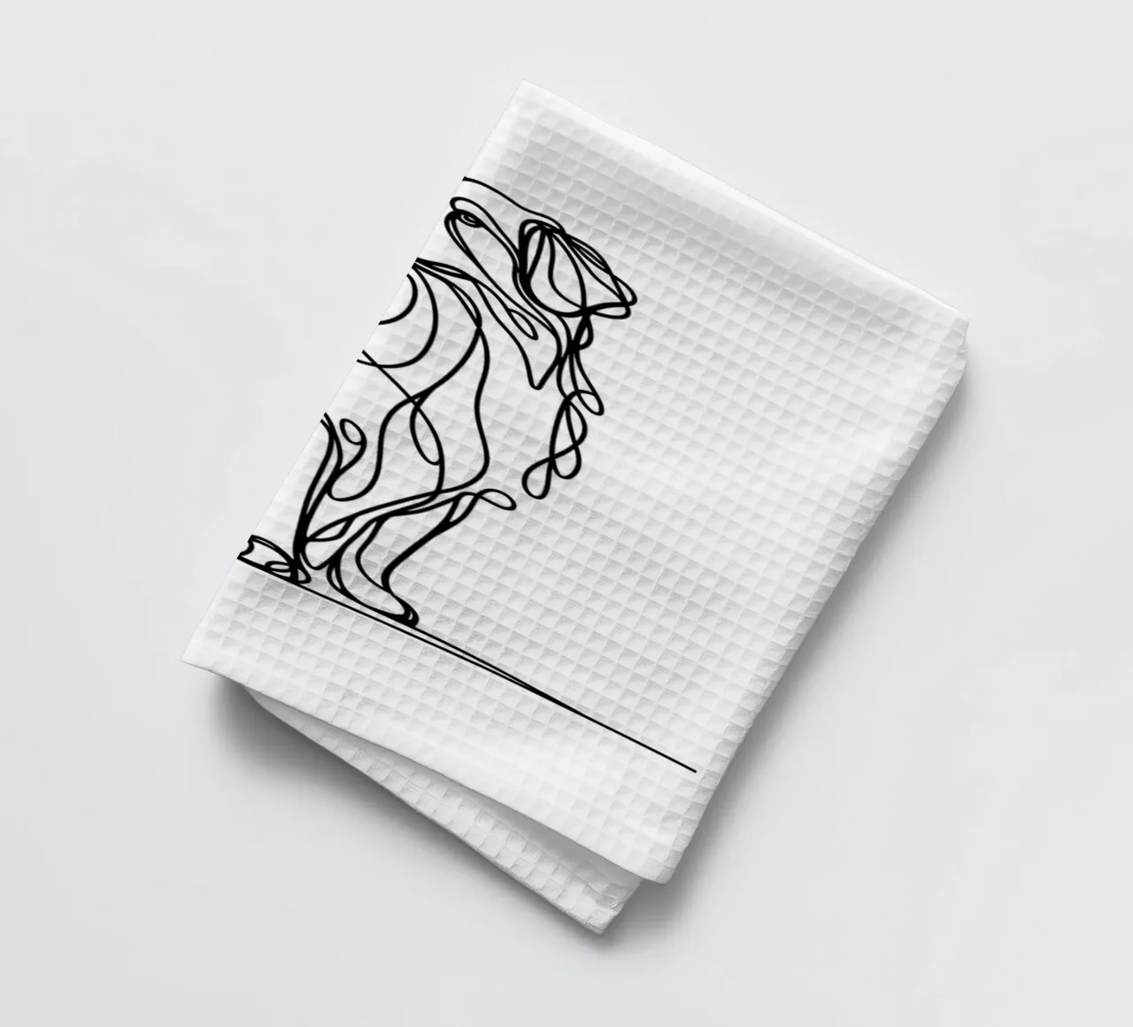 Nova Scotia Duck Tolling Retriever Dog Dessin au trait torchon de WijdevenDesign