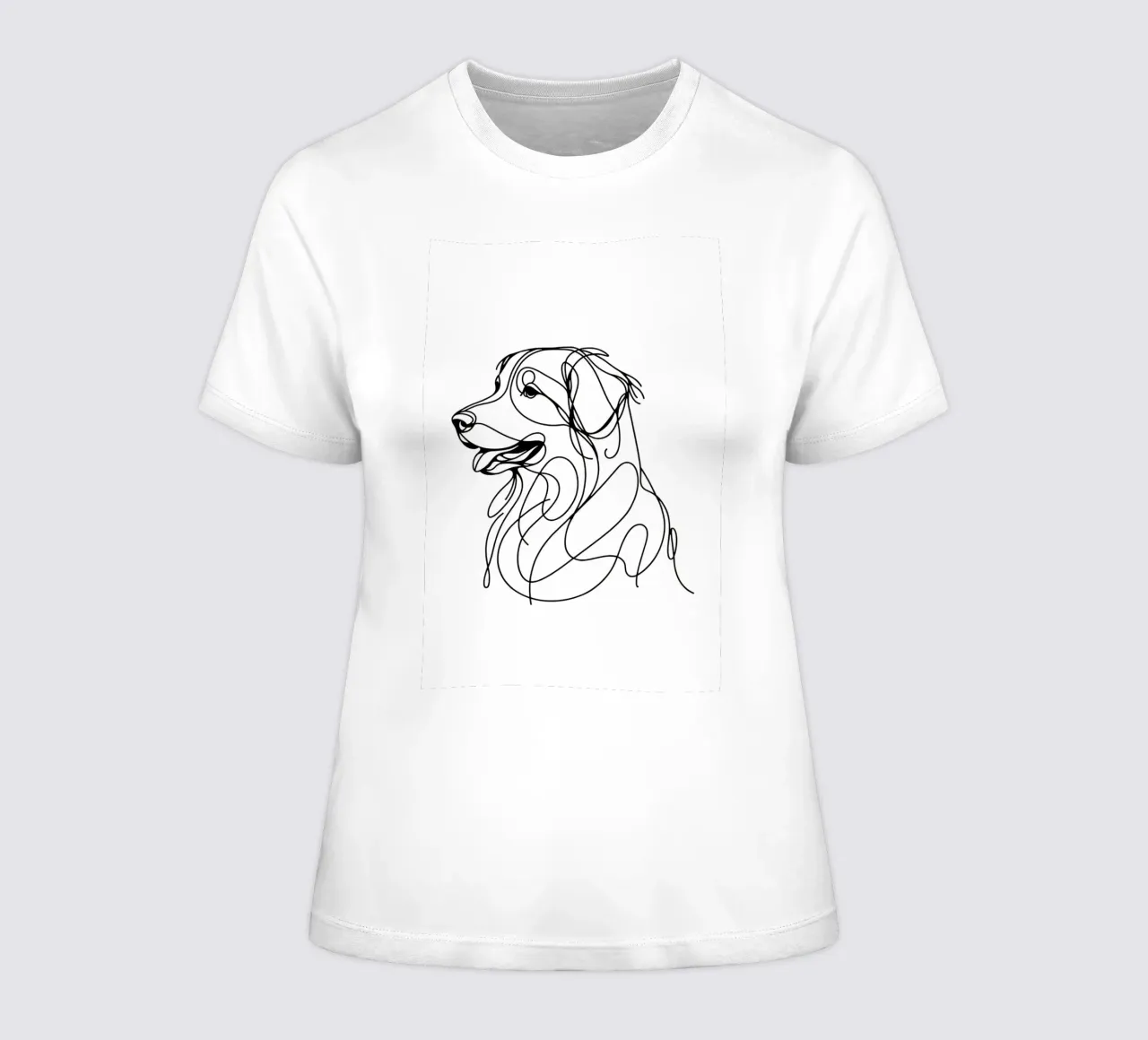 Nova Scotia Duck Tolling Retriever Dog Dessin au trait t-shirt ajusté pour femmes de WijdevenDesign