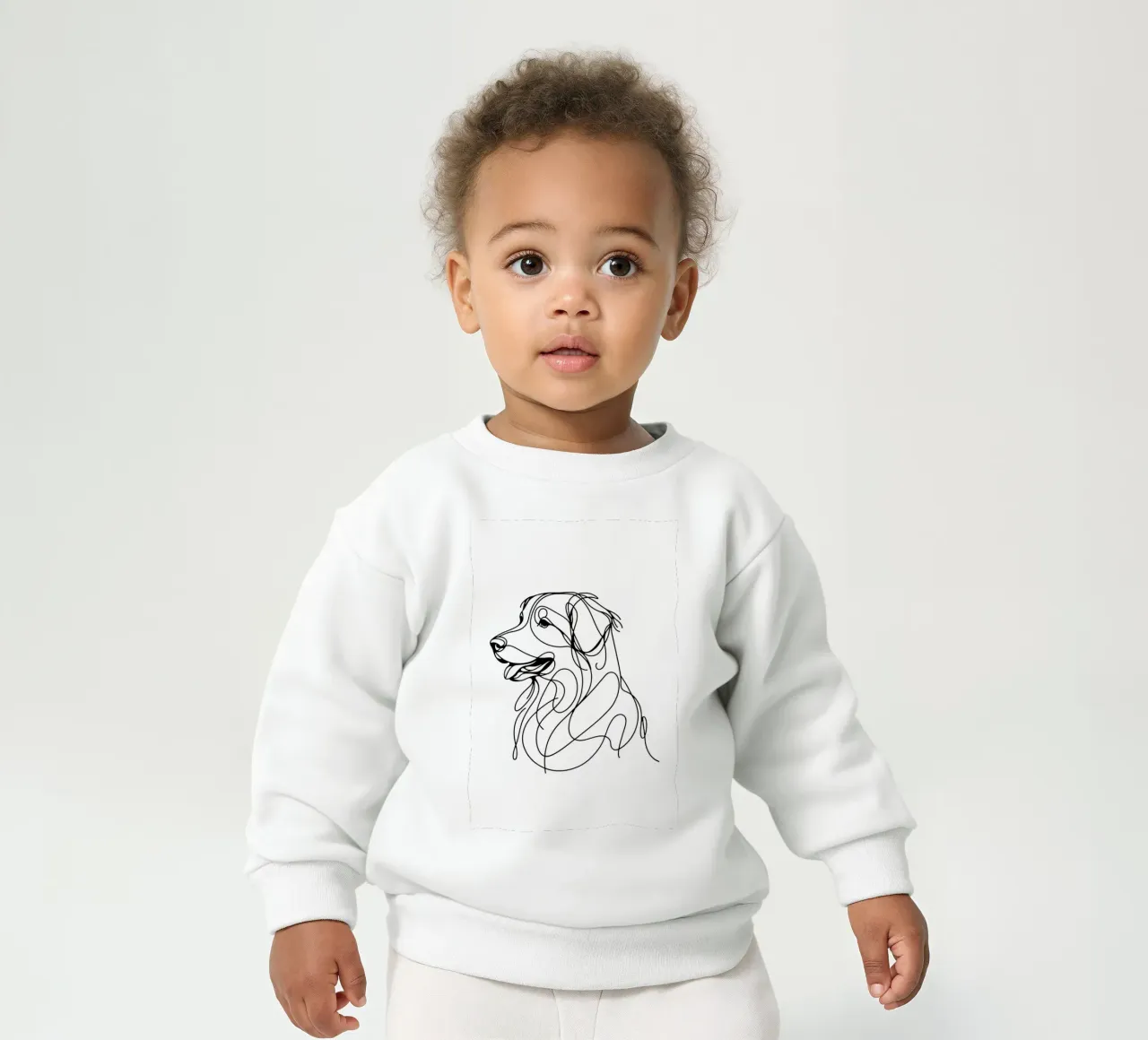 Nova Scotia Duck Tolling Retriever Dog Line Art Dibujo sudadera de bebé de WijdevenDesign