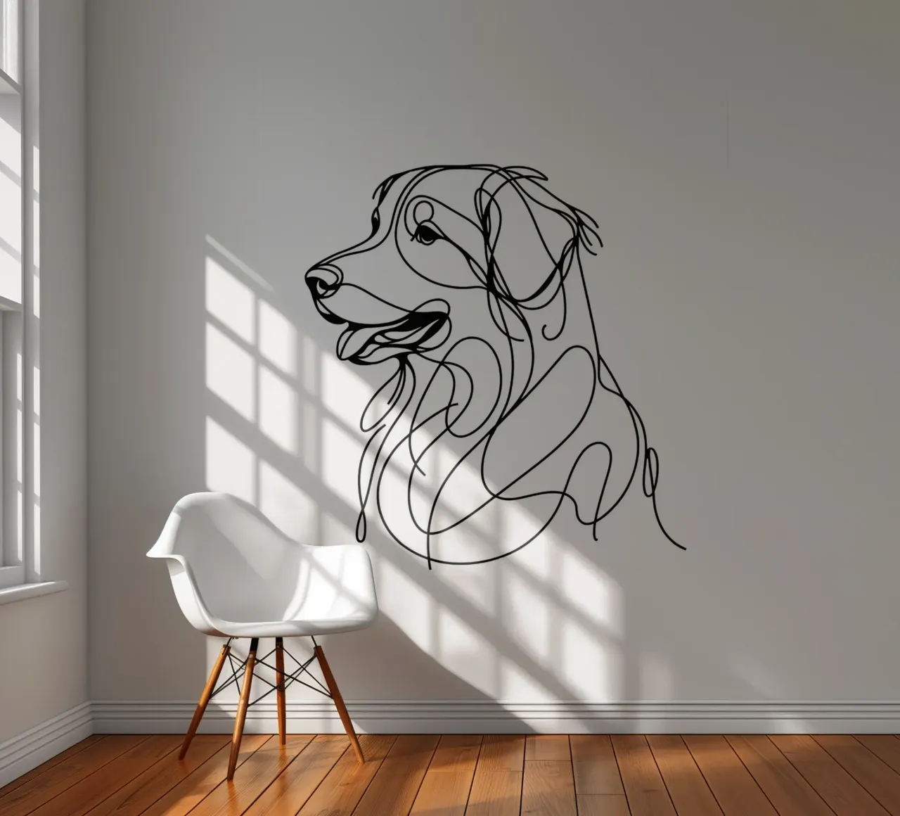 Nova Scotia Duck Tolling Retriever Dog Dessin au trait papier peint photo de WijdevenDesign