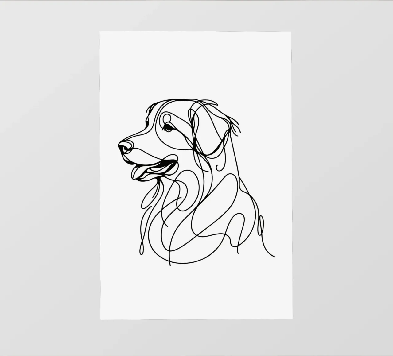 Nova Scotia Duck Tolling Retriever Dog Dessin au trait papier peint photo de WijdevenDesign