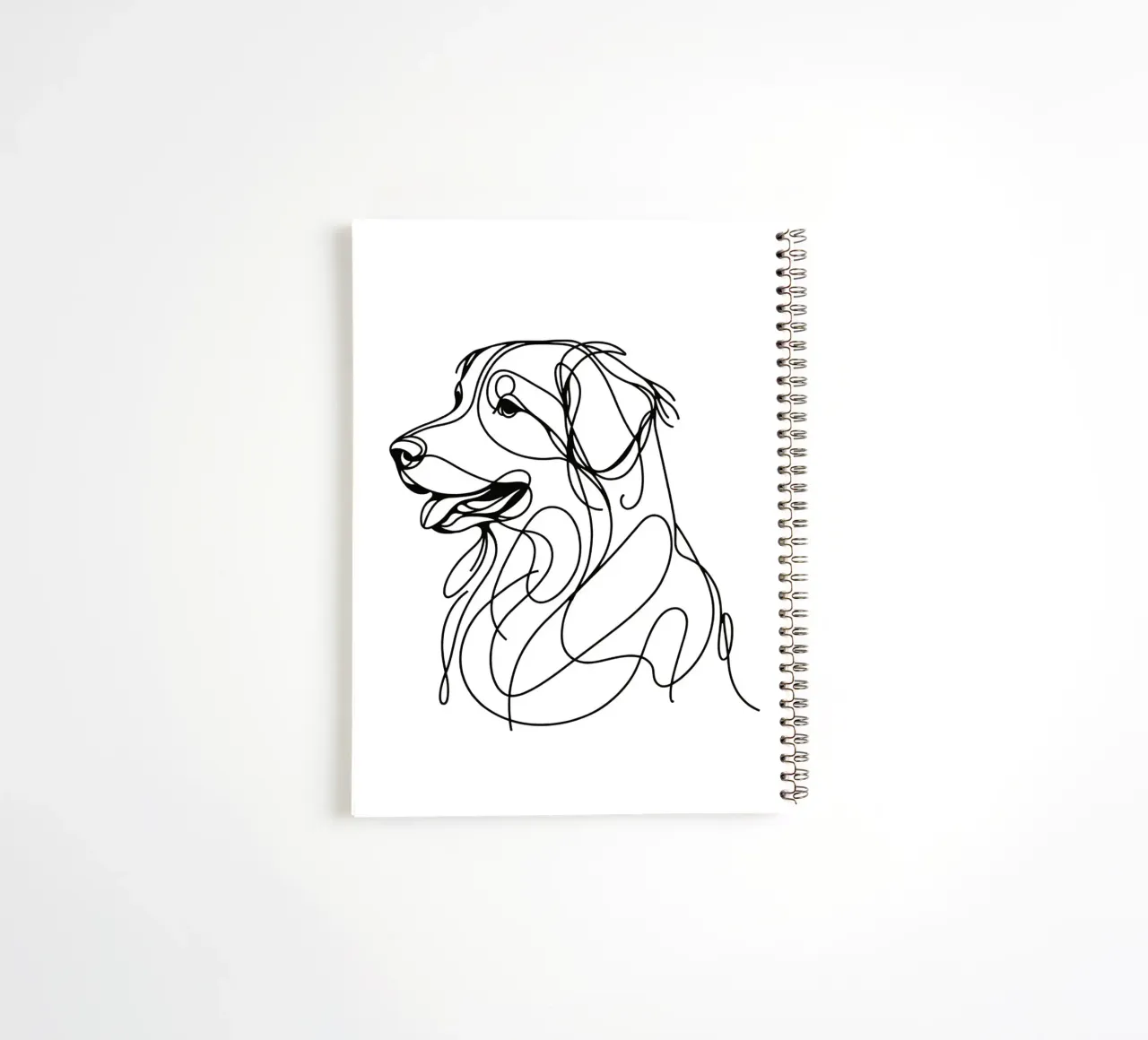 Nova Scotia Duck Tolling Retriever Dog Line Art Drawing spiral notebook by WijdevenDesign